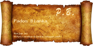 Pados Bianka névjegykártya